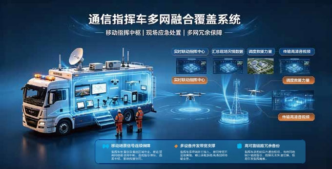 通信指挥车多网融合覆盖系统